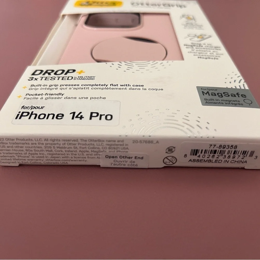 OtterBox iPhone 14 PRO OtterGrip Symmetry Series Case - Built-In Grip- NIB